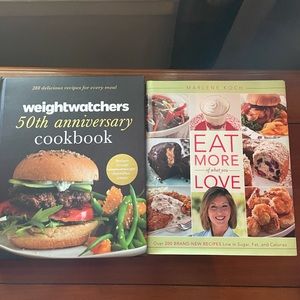 Weight Watchers 50th Anniversary hardcover cookbook Plus one more healthy CB